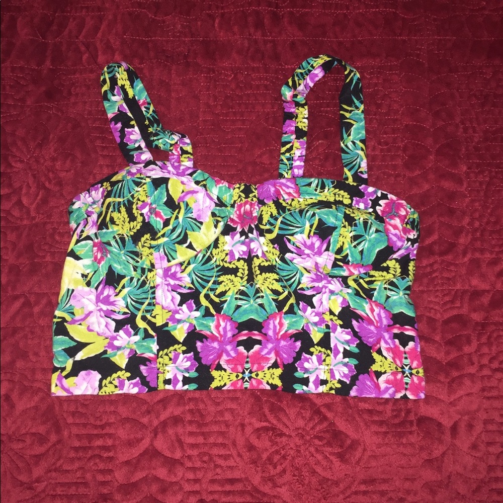 Floral Hawaii Vibe crop top